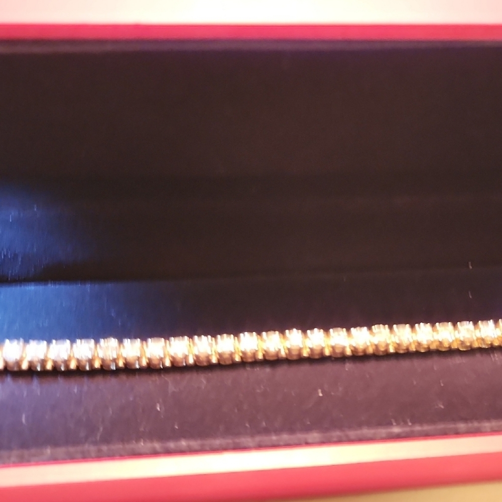 14K Yellow Gold 6.00CT Diamond Tennis Bracelet